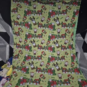 Festive Train and Santa Blanket